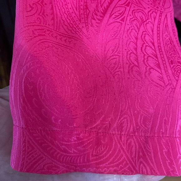 Vintage Collections by Michelle Stuart pink 100% Silk blouse- size Large - Picture 8 of 13